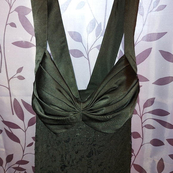 Calvin Klein Long Black Lace Dress - Picture 5 of 15